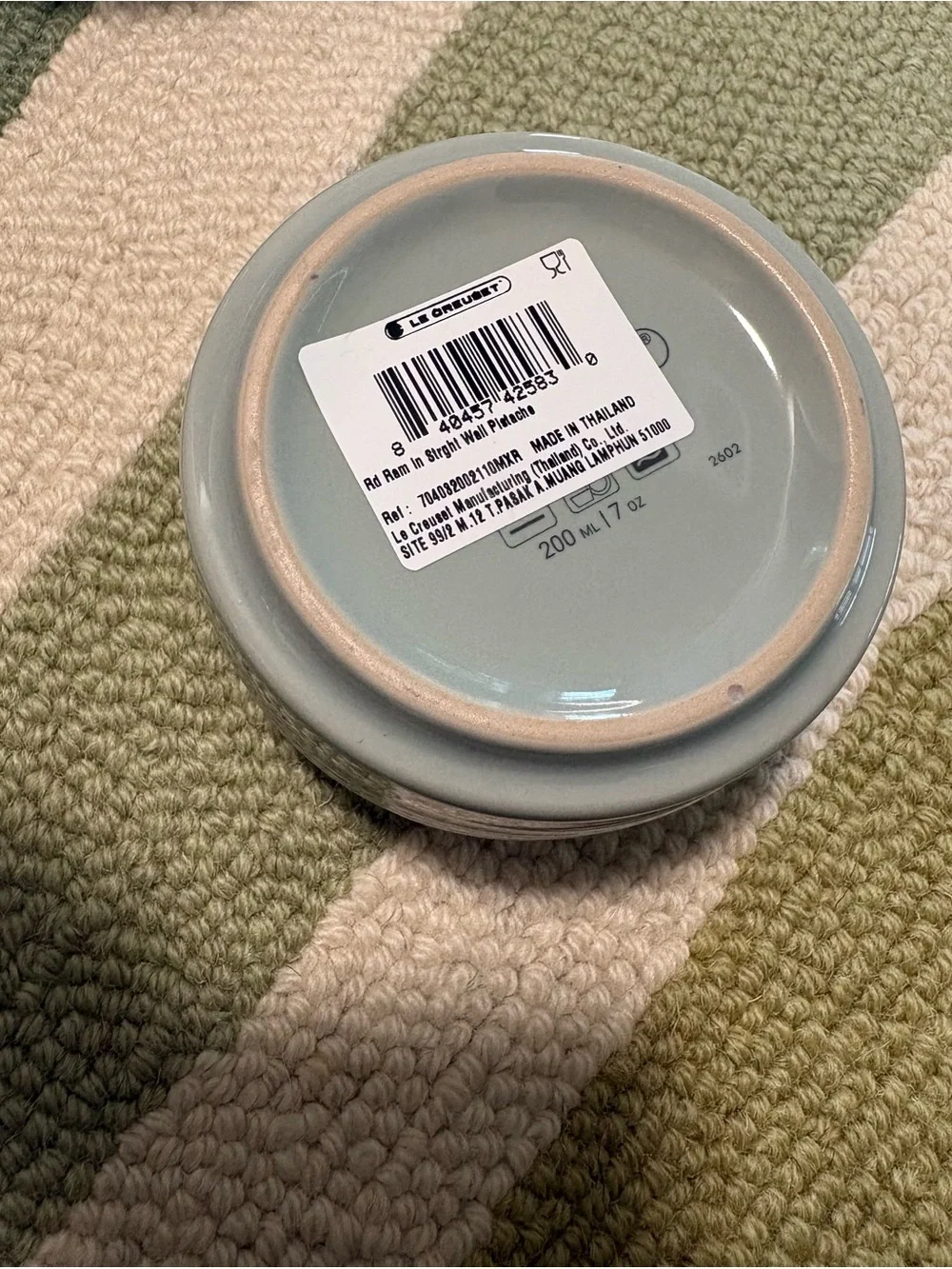 Le Creuset Pistache 24 ounce Round Cocotte & Straight Wall Ramekin